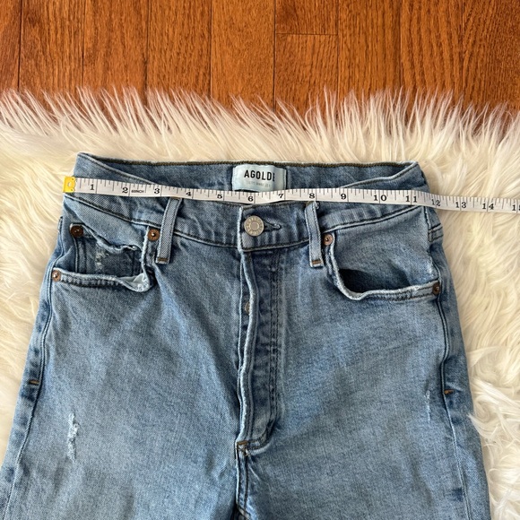 AGOLDE Buttonfly Nico High Rise Slim Jeans Headlines Size 24 - Picture 5 of 11